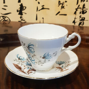 英國Royal Ascot藍色鳶尾花骨瓷杯組