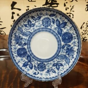 日本金邊藍花陶瓷盤