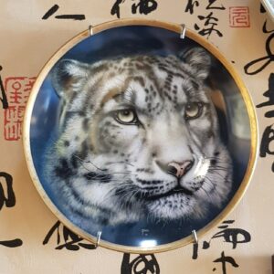 白虎 陶瓷掛盤 擺飾