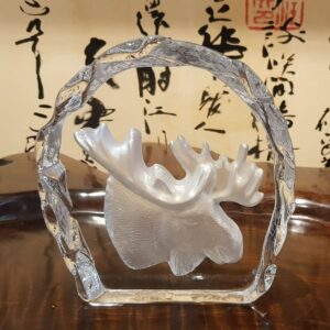 玻璃水晶麋鹿擺飾
