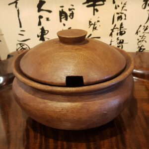 木頭圓鍋(含蓋)