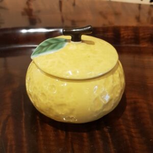 吉祥保柚陶瓷儲物盒 柚子造型零食盒 收納盒 茶葉罐